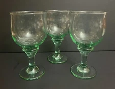 Vintage Libbey Water Ice Tea Goblets Glasses Set Of 3 (A16)