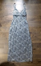 Summer Maxi Dress - Size S - Animal Print - Gray Black