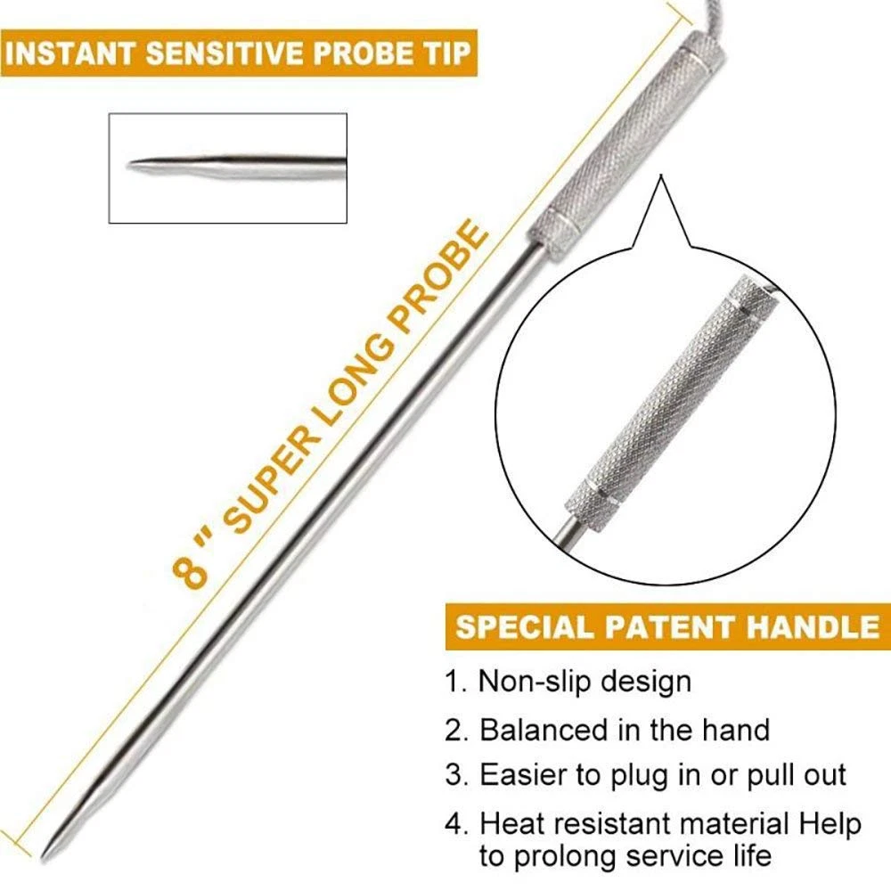 Meat Thermometer Probe Replacement for Thermopro TP20 TP17 TP16 TP08 TP25