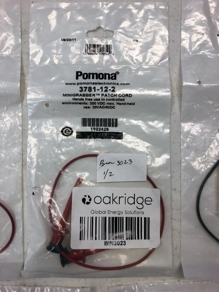POMONA BANANA PLUG MDP-0, MDP-2 DUAL, 3781-12-2 , 3781-12-0 patch cord 5Pcs. - Image 3 of 4