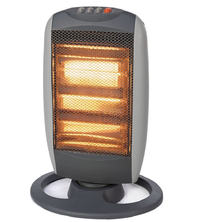 Stufa Alogena Girevole Cosedacasa - Tripla Potenza 400/800/1200W Con Sistema Antiribaltamento, 29x13x15 Cm