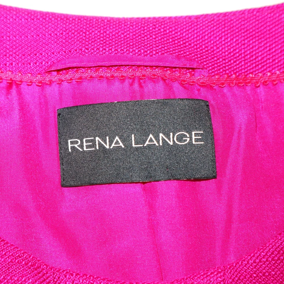 Traje Blazer Falda Seda Rena Lange Mujer 10 Rosa Magenta Cinturón Kimono Manga Foto 4 de 4
