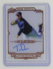 2019 Leaf Trinity Tucker Davidson Clear Autographs #CATD1 Atlanta Braves