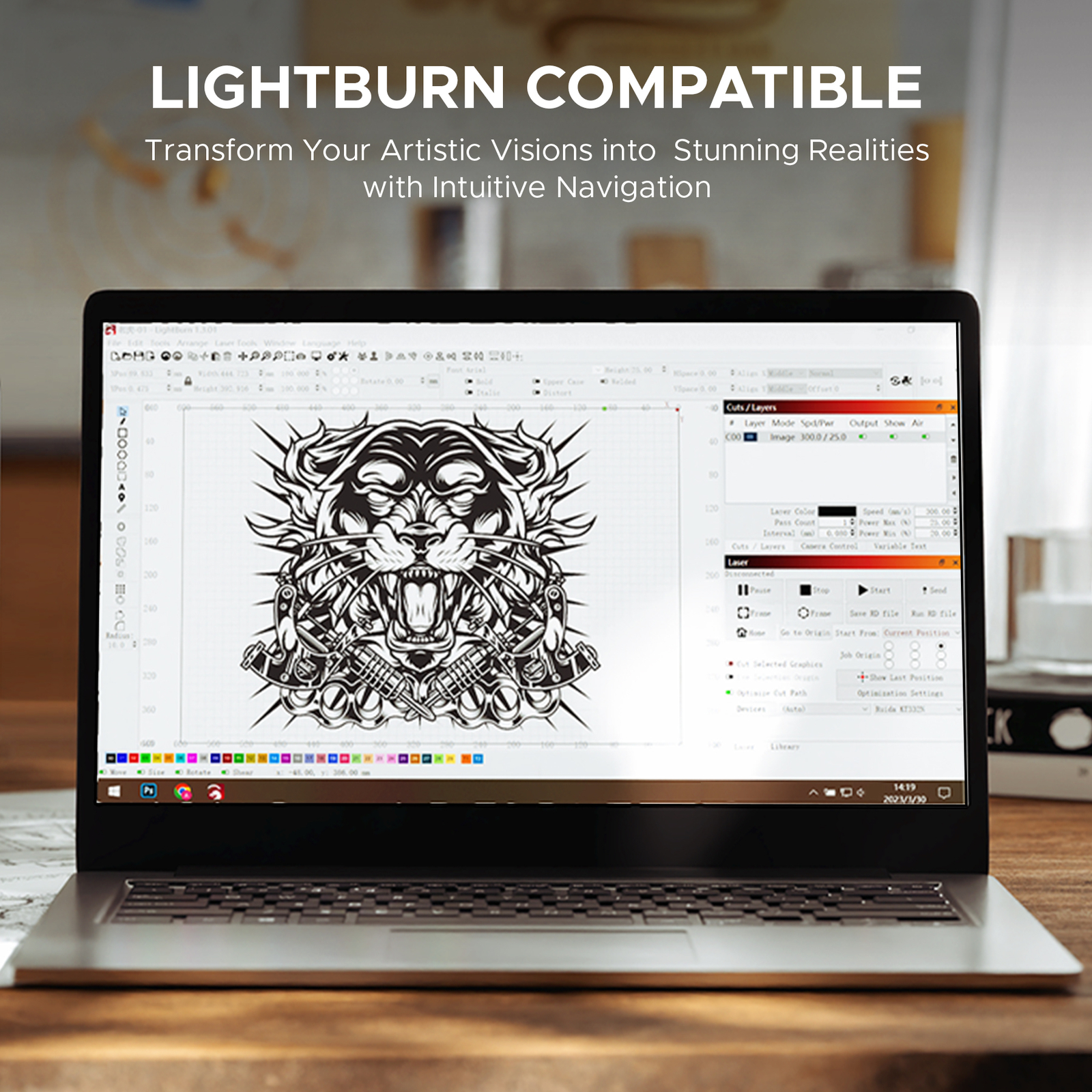 Preenex 80W 20x28 CO2 Laser Engraver Engraving Cutter Cutting Machine