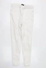 Denim Damen wei&szlig; Baumwollmischung Skinny Jeans Gr&ouml;&szlig;e 10 L29