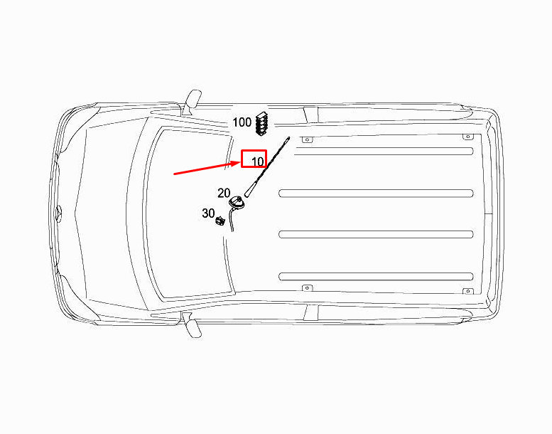 MERCEDES-BENZ CITAN W415 Antenne A4159055300