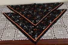 Set of Two Halloween Skeleton Dog Bandanas MEDIUM LARGE Tie On Scarf Brand New