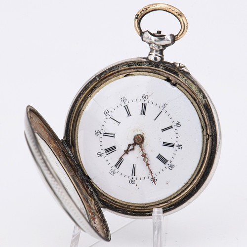 35,3 mm ø - Teildefekte Antike Ariste Châtelain Silber 800 Taschenuhr - um 1905 - Bild 7 von 11