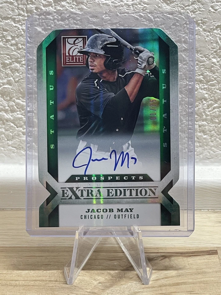 2013 Elite Extra Edition JACOB MAY - AUTO PROSPECTS - EMERALD STATUS DIE-CUT /25 - Image 4 of 4