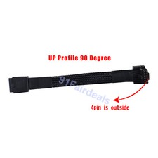90 Degree PCIE 5.0 16pin 12 4 Power Supply GPU Extension Cable RTX4090 RTX4080