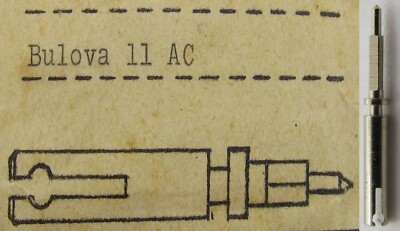 bulova 11AC ...  watch parts female split winding stem #404 / DCN