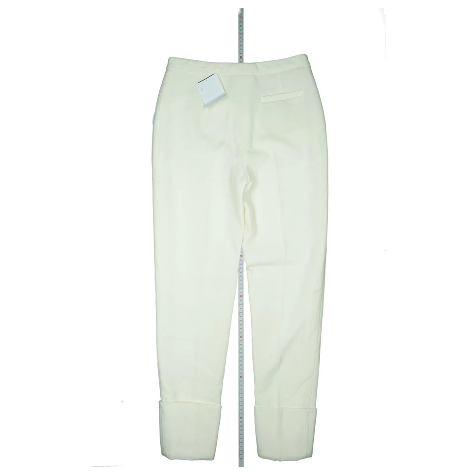 edle ESCADA Talarantis Damen Luxus 7/8 Hose Schurwolle Gr. 36 W28 weiß creme NEU - Bild 3 von 4