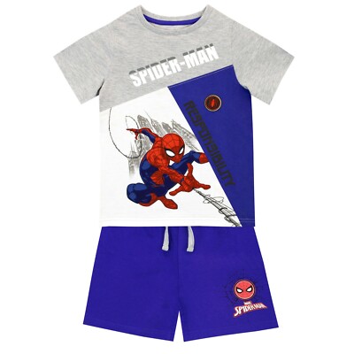 Marvel Spiderman T-Shirt Shorts Set Kinder Jungen 2 3 4 5 6 7 8 9 10 Jahre Outfit