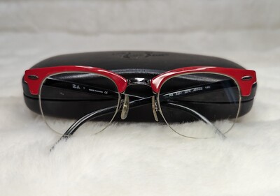 Ray-Ban Clubmaster RB5201-2378 Unisex Red Half Rim Eyeglasses 