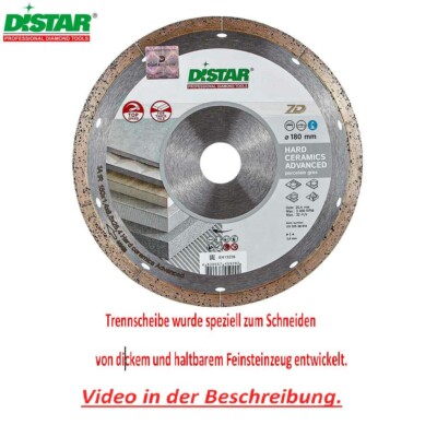 Diamant Trennscheibe Winkelschleifer 1A1R 180x1,3x10x25,4 ''Hard Ceramics'' W1/M8