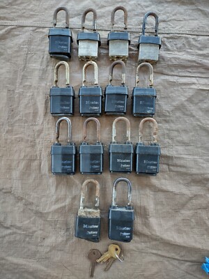 14 Master Lock 6121 Series Padlock. All keyed alike