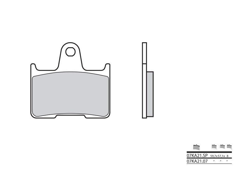 Kit plaquettes de frein arrière Brembo haute performance pour Honda VT 750