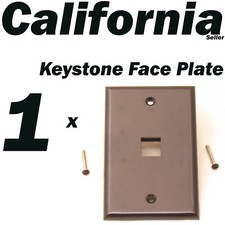 1 Port Keystone Jack RJ45 CAT5 CAT5e CAT6 Network Faceplate Wall Plate Black