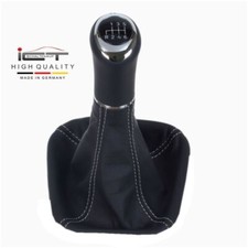 Leder Schaltknauf Schaltsack ICT für Mercedes ML M-Klasse W163 Naht silber B61