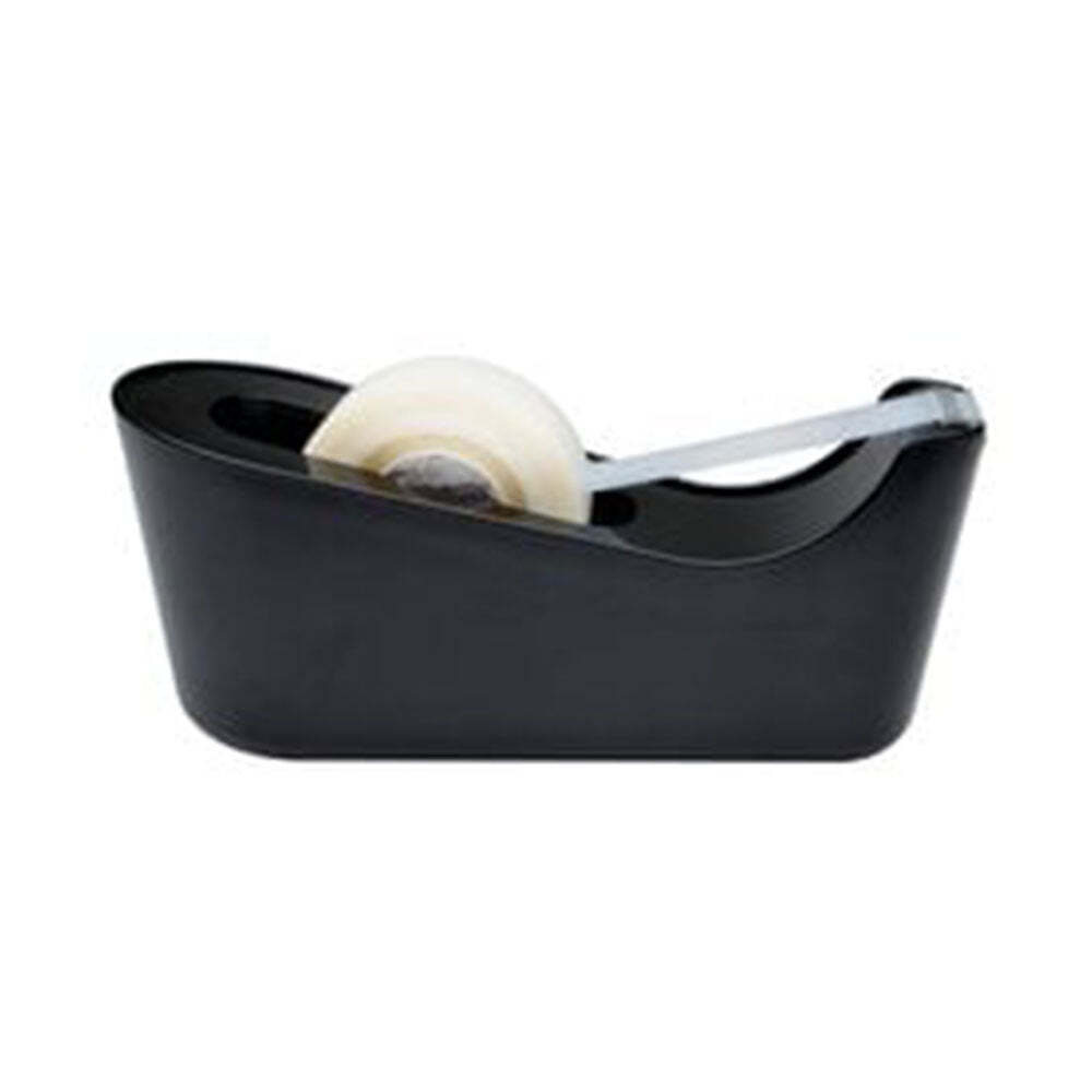 Scotch Tape Dispenser Black Durable Plastic Body Heavy Base Premium Quality-image