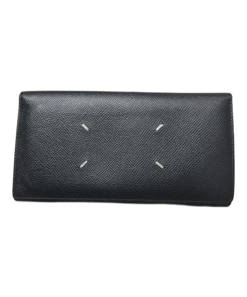 4 Stitch Grain Leather Long Wallet