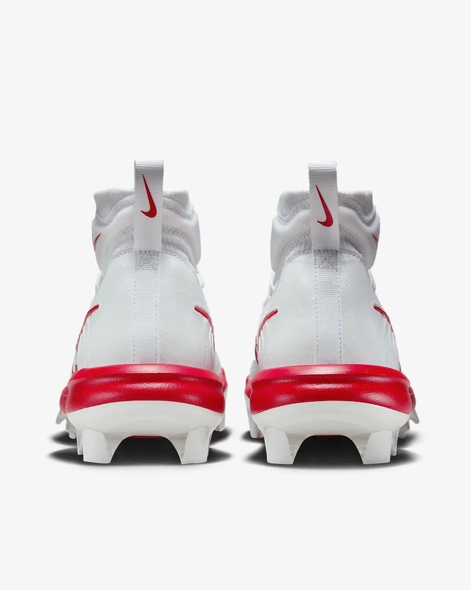 Nike Alpha Huarache NXT MCS White Red Baseball Cleats DJ6519 Nike Alpha Huarache NXT MCS White Red Baseball Cleats DJ6519