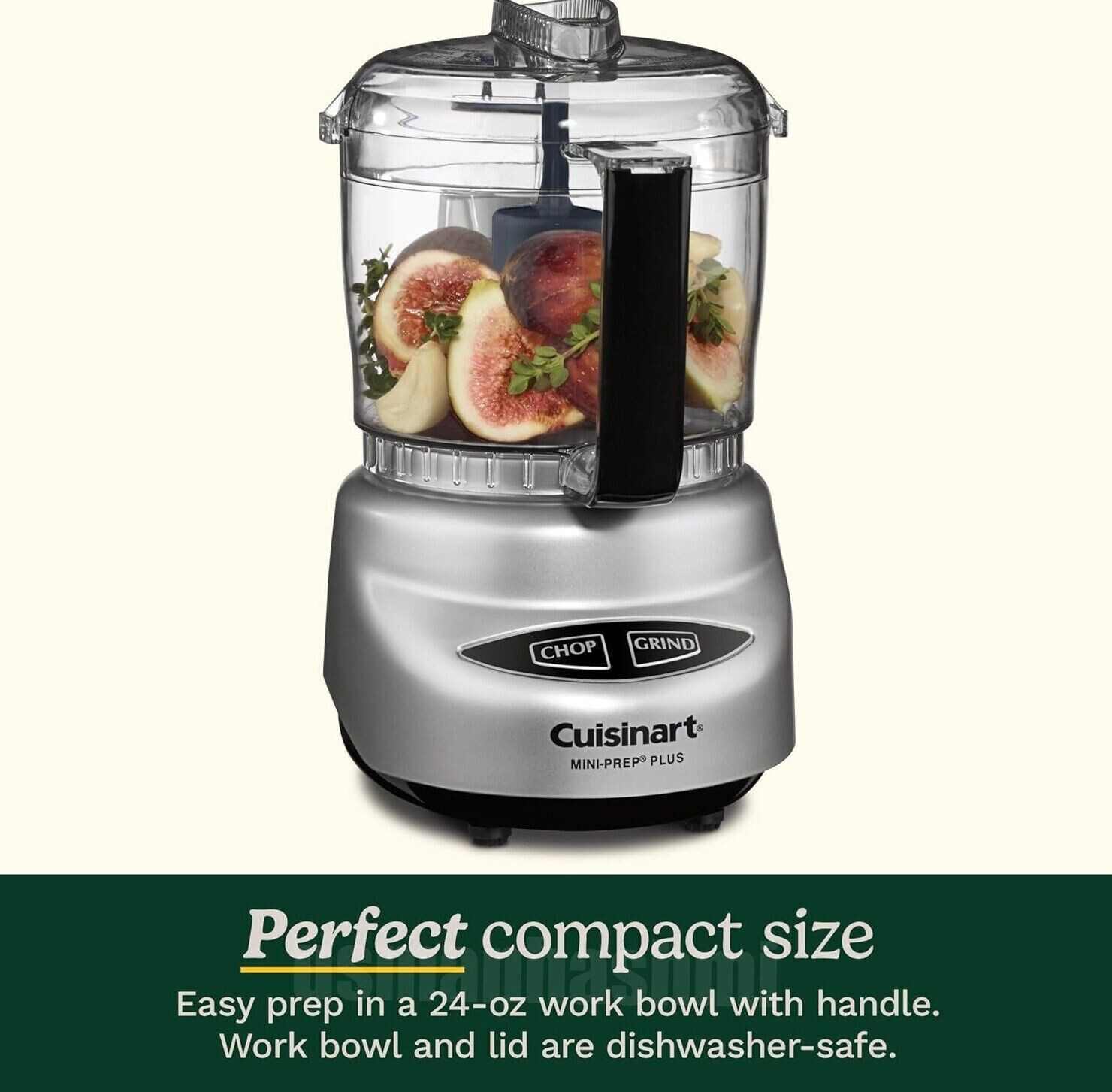 Cuisinart DLC-2ABC Mini-Prep Plus 3-Cup Food Processor, Brushed Chrome/Nickel