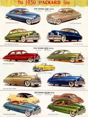 1950 Packard Automobiles NEW Metal Sign: Eight, Super, & Custom Model Pictures