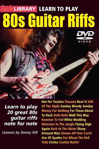 Lick Library LEARN TO PLAY 20 Classic 80s Rock & Metal GUITAR RIFFS  Lessons DVD