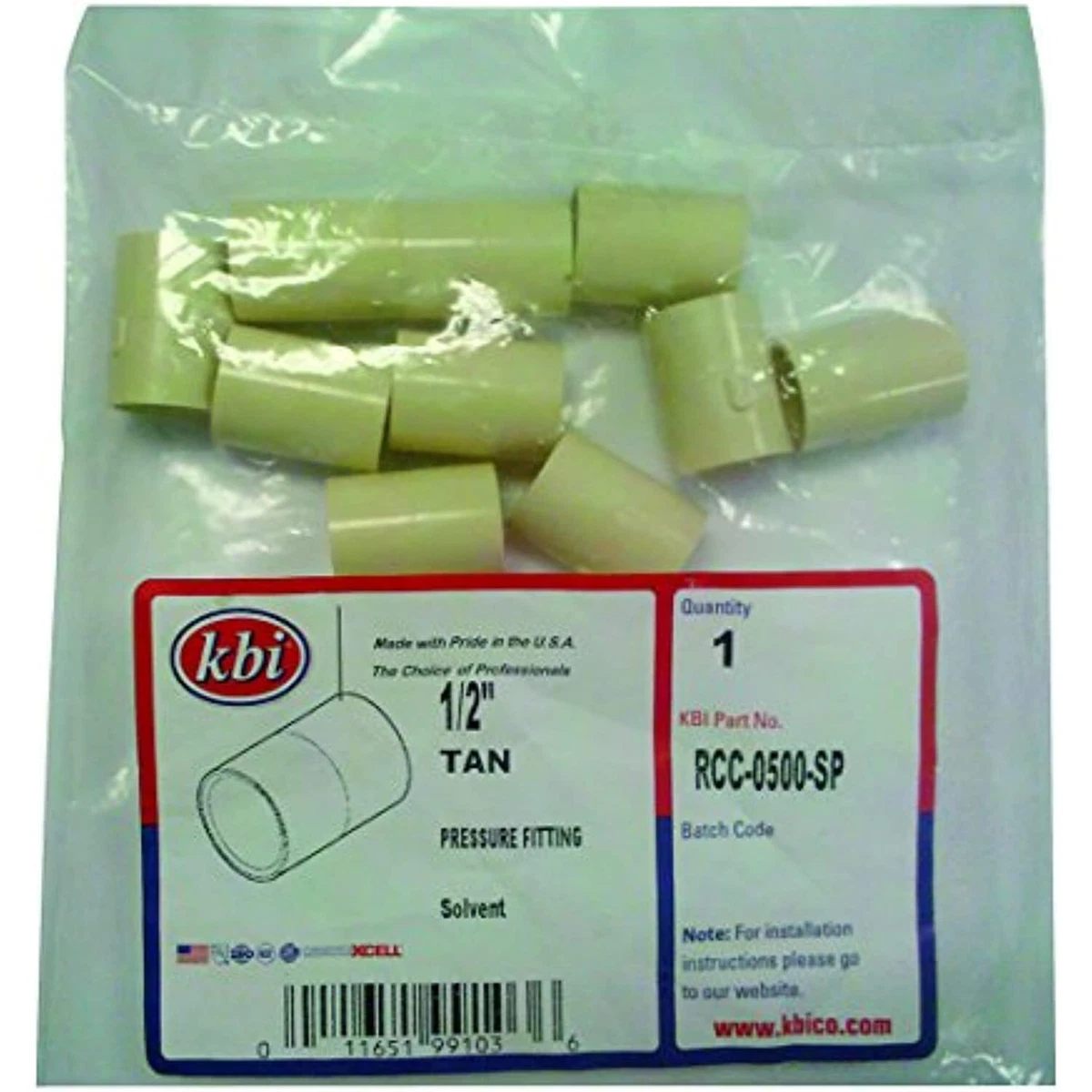 Kbi Cpvc Coupling 12  100 Psi Cpvc Cpvc Plastic Cpvc | eBay