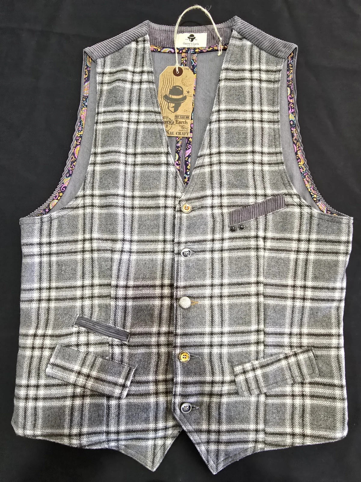 Garry's Earth Vest Handcrafted Made In Italy Size M Cod.15 - product detail image 1