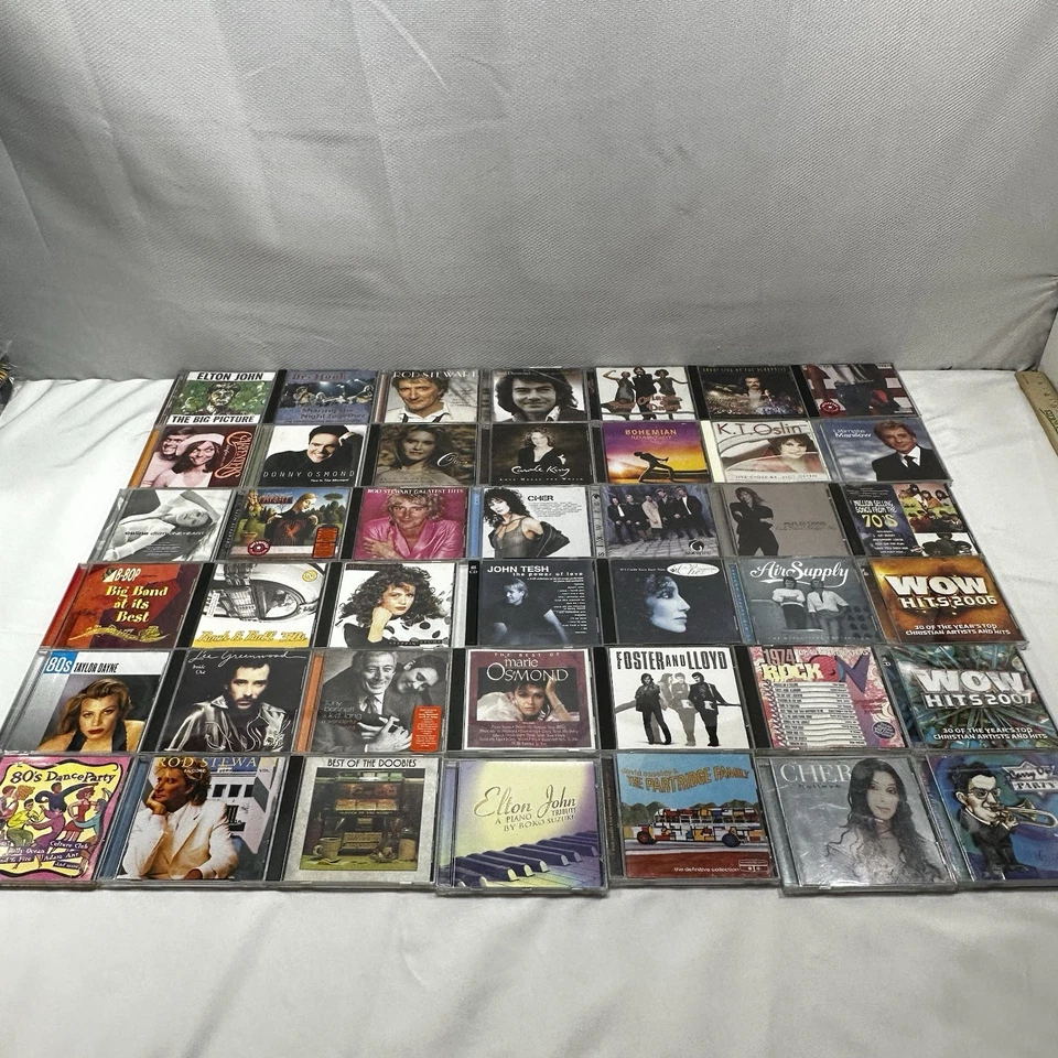 40+ Lot Mixed Title Genre Music CDs 80s 90s 2000s Soft Rock Pop Easy Listening Foto 2 de 4