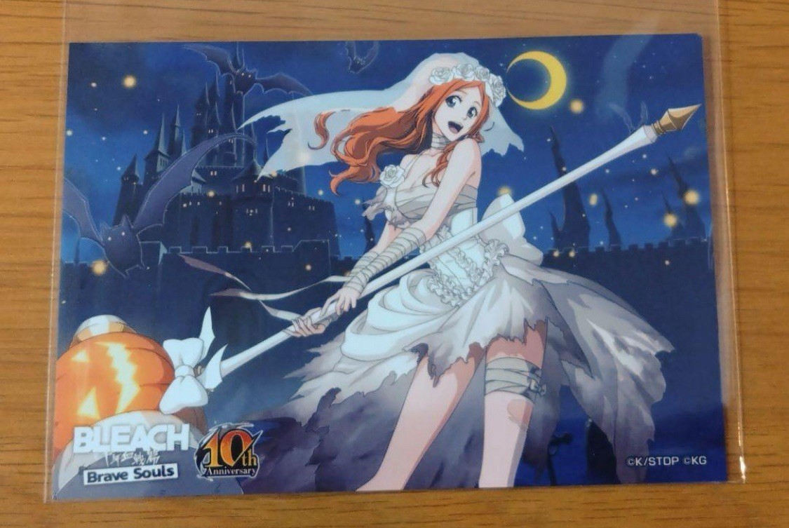 Orihime Bleach Brave Souls 10th Bromide Art Card 2025 Halloween Bride Wedding