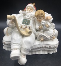 Heritage Mint 2003 White Porcelain Christmas Setting; Santa & Child Replacement