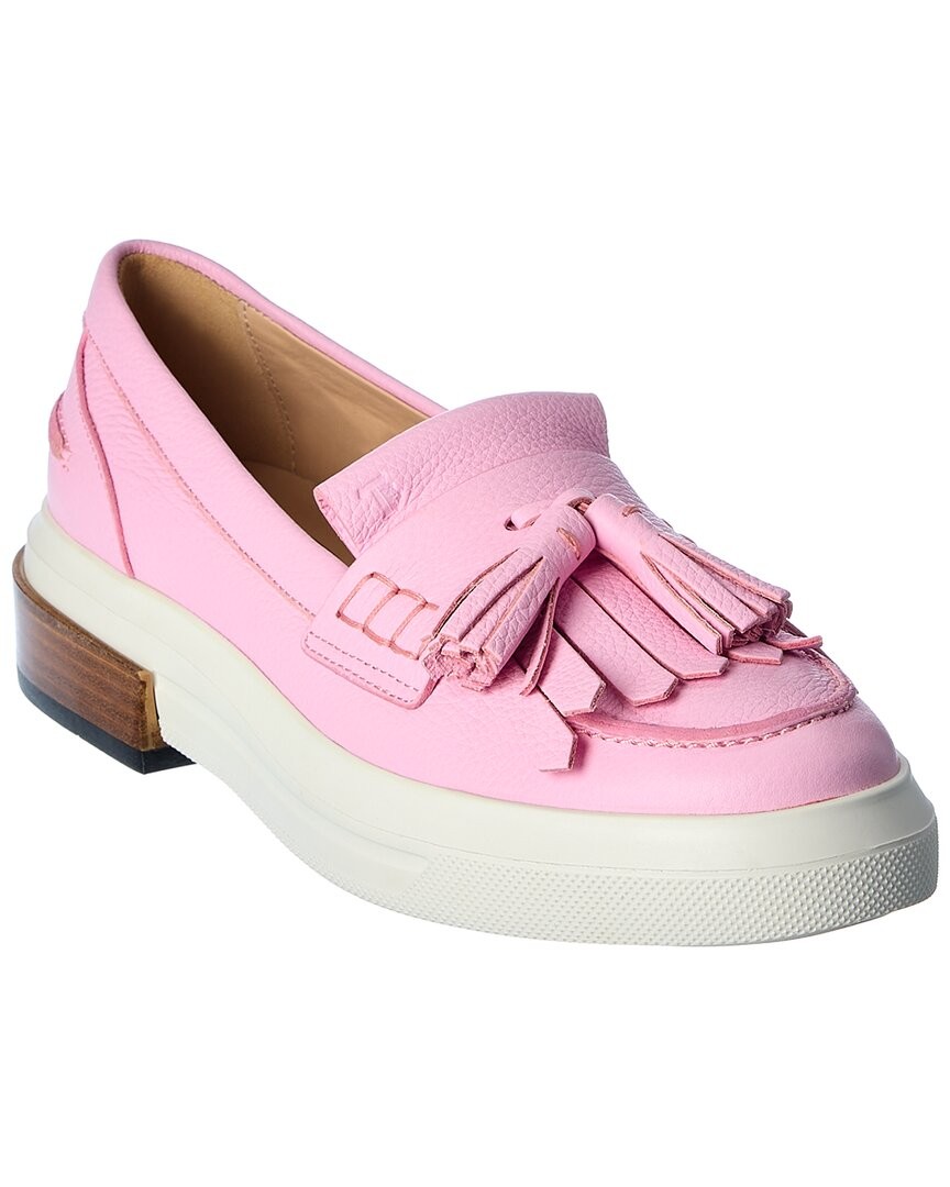 Женские мокасины-пенни из кожи с кисточками Tod S Розовый 35 31190₽