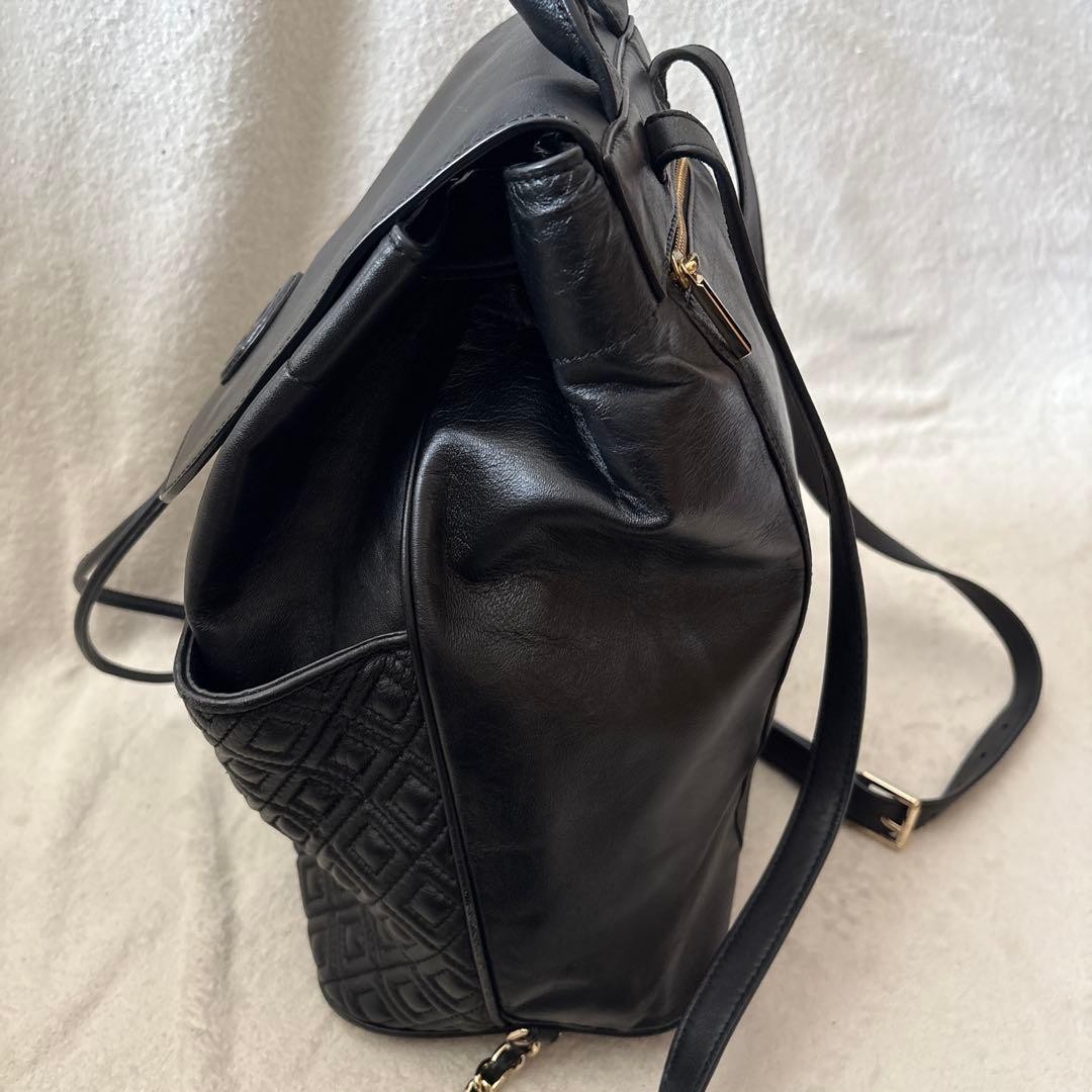 Tory Burch Fleming Backpack Leather Quilting Embo… - image 5