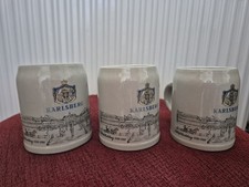 3 GERMAN KARLSBERG MUGS 1980