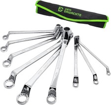 9 Pcs Double Box End 75 Degree Deep Offset Extra Long Wrench Tools Set 6-23mm Us