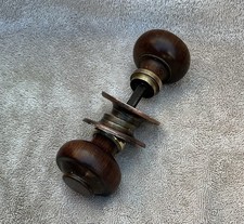 Reclaimed Antique Wooden &Brass Door Knob Handles.