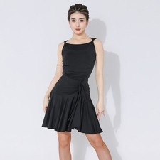 NEW Latin salsa tango rumba Cha cha Ballroom Dance Dress Top Skirt G992 Black