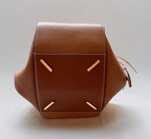 Borsa a tracolla Loewe amaca in pelle marrone a 2 vie borsa a mano - Foto 5 di 18