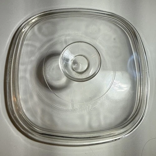 PYREX  A-9-C Clear Glass Replacement Lid Corning Ware 9" Square Casserole Cover