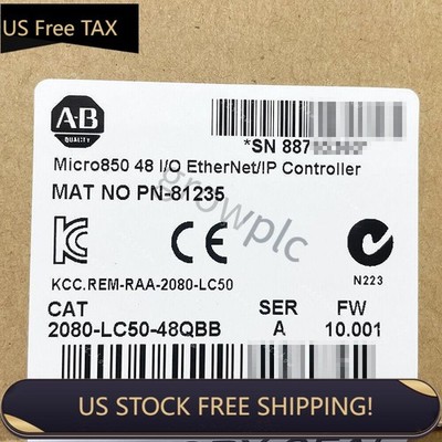 New Sealed AB 2080-LC50-48QBB Micro850 48 I/O EtherNet/IP Controller