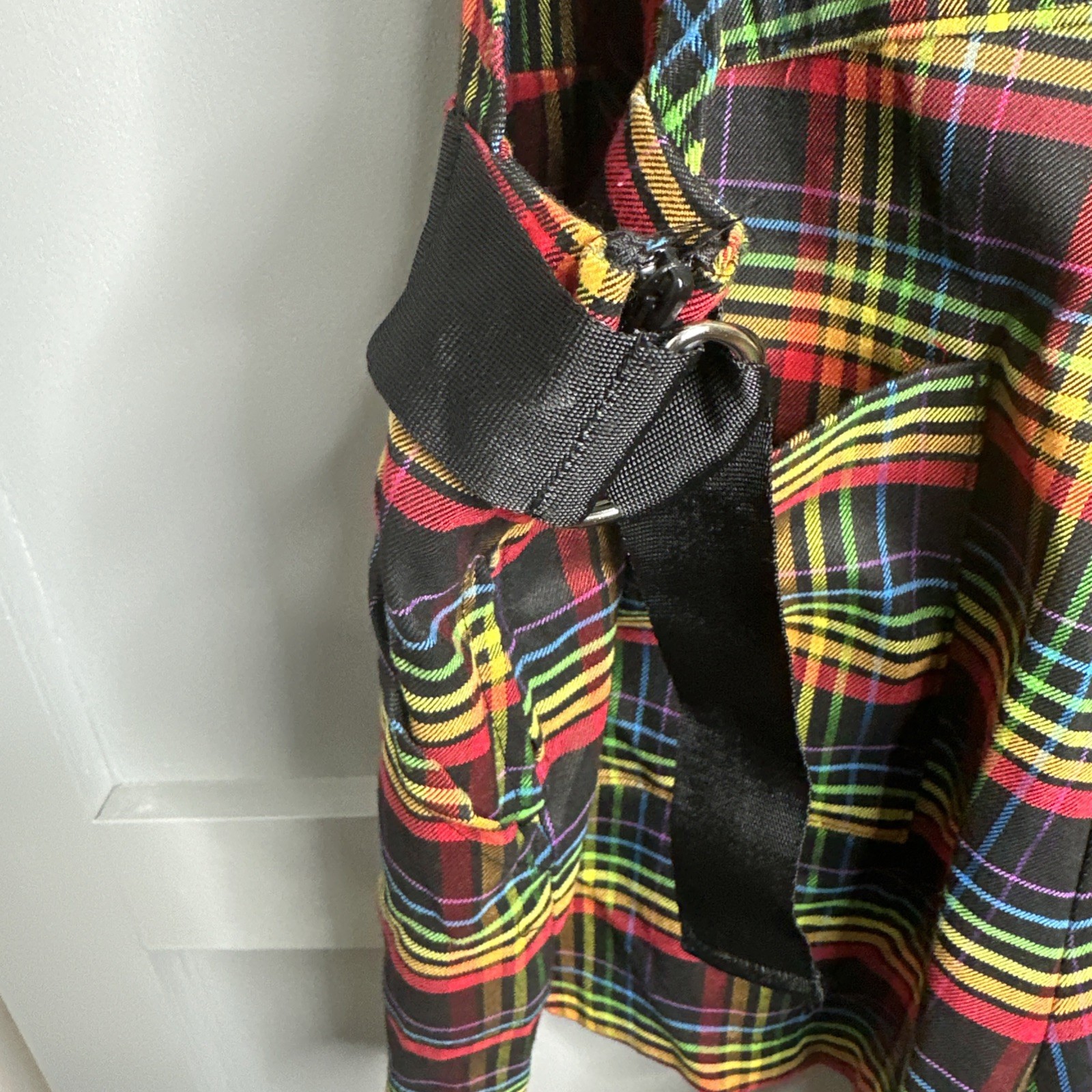 Hot Topic Women’s Rainbow Grid Pattern Utility sh… - image 12