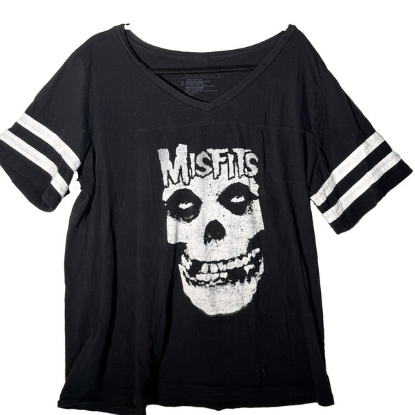 Misfits Live Nation Black Varsity T Shirt Women’s Plus Size 2X Official Merch