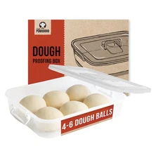 Chef Pomodoro Pizza Dough Proofing Box 14x11 Inch Fits 4-6 Dough Balls