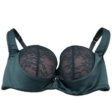 Reggiseno con ferretto in pizzo Yamay taglia 36D nylon e spandex nero