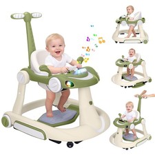 5 in 1 Baby Walker w/ Wheels,Music Light,Height Adjustble for Infant Boys Girls