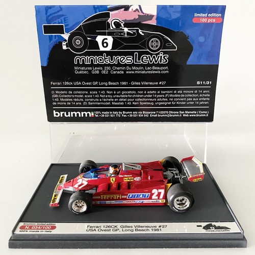 Brumm s11/31 ***Ferrari 126 CK Turbo KKK #27 G. Villeneuve*** lim. 100 St. / OVP - Bild 4 von 12