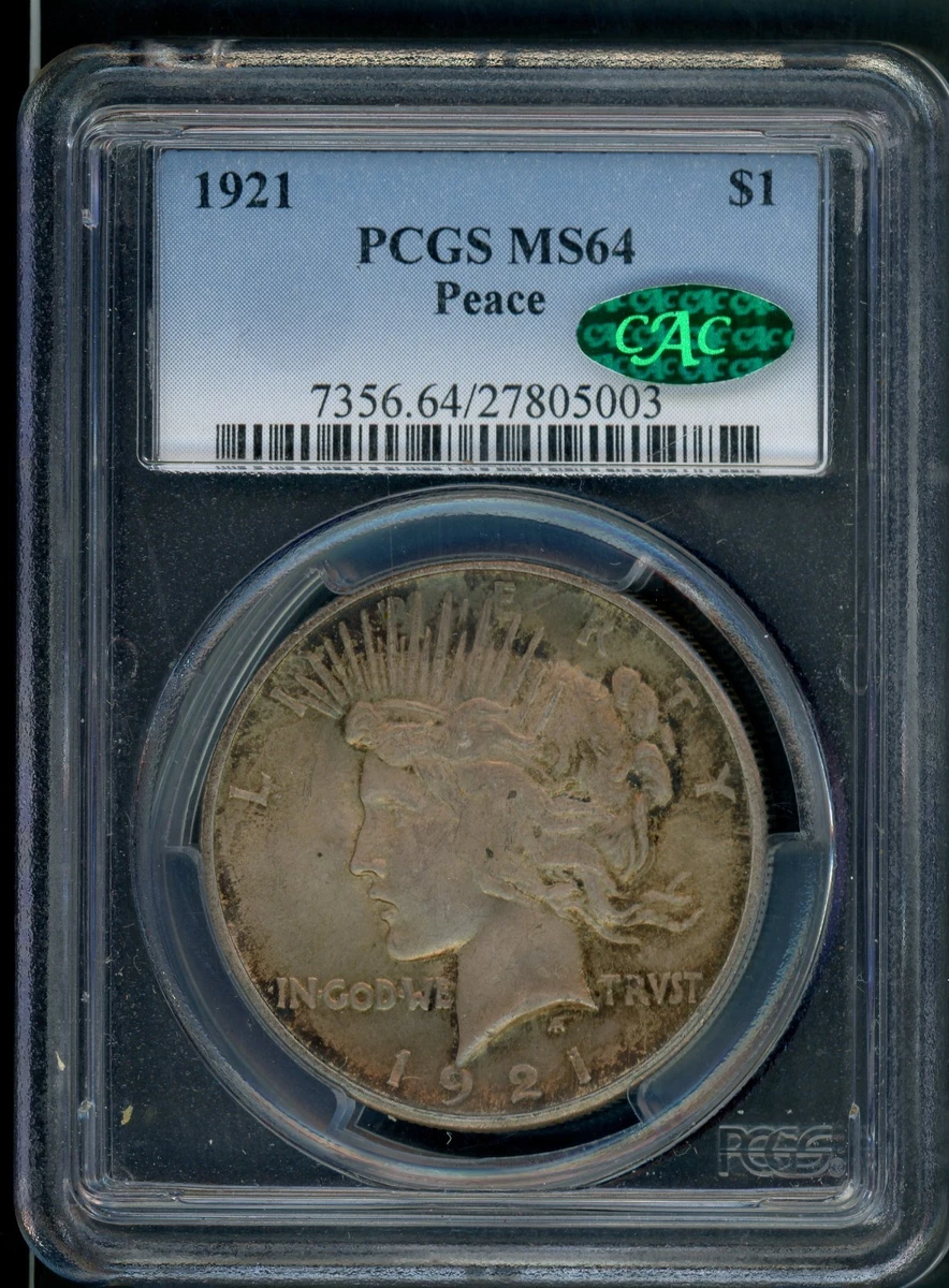 MS 64 Graded 1921 Year Peace Dollars (1921-1935) for sale | eBay